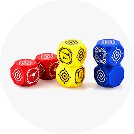 Componentes de plástico para juegos de mesa