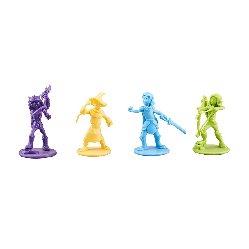Pequeñas figuras de anime de plástico.